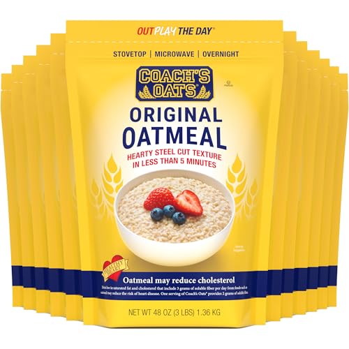 COACH'S OATS Whole Grain Oatmeal (48 oz) Pack of 12