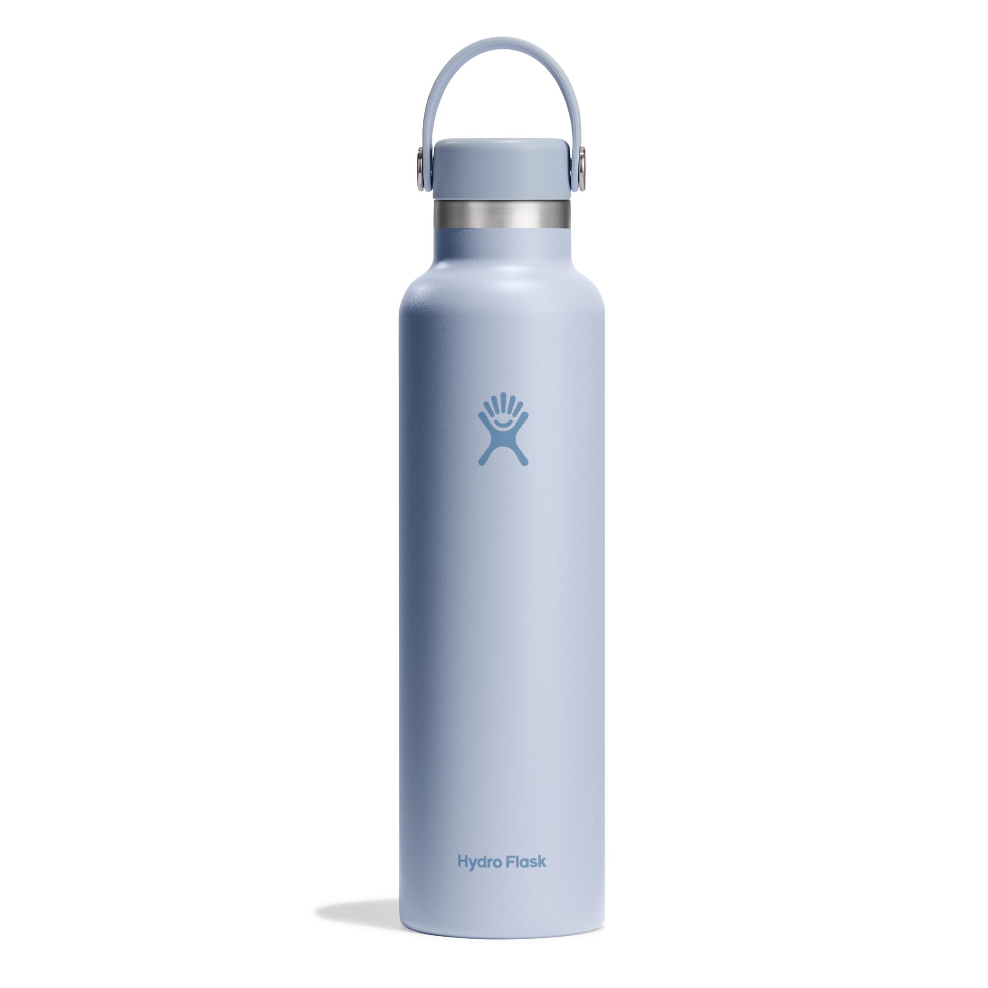 HYDRO FLASK - Standard Mouth Water Bottle 709 ml (24 oz) - Vacuum Insulated Stainless Steel Water Bottle with Leak Proof Flex Cap and Powder Coat - Surf
