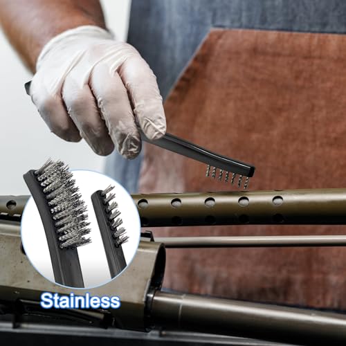 Image of 10 Pcs Gun Cleaning Brushes, 5 Bristle Types for Detail Cleaning
