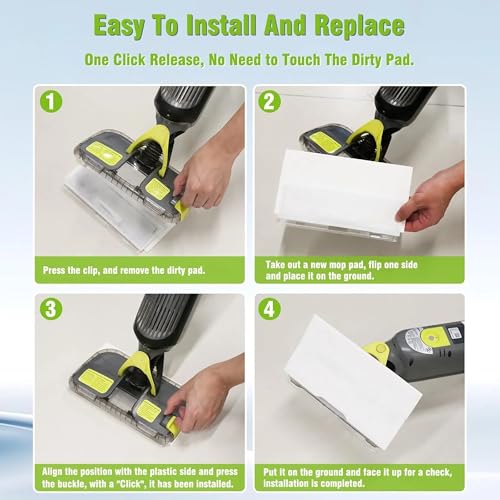 image for WYCBHZGA 30 Packs of Disposable Hard Floor Vacuum and Mop Pad Refills 