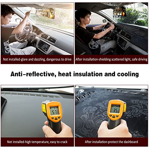 Hyzijin Car Dashboard Dash Board Cover Mat Carpet Compatible For Hyundai Santa Fe Hev 2021 2022 Left Hand Drive #TOP6