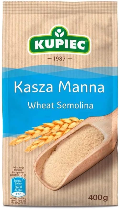 Kupiec Kasza Manna Wheat Semolina 400g Bag