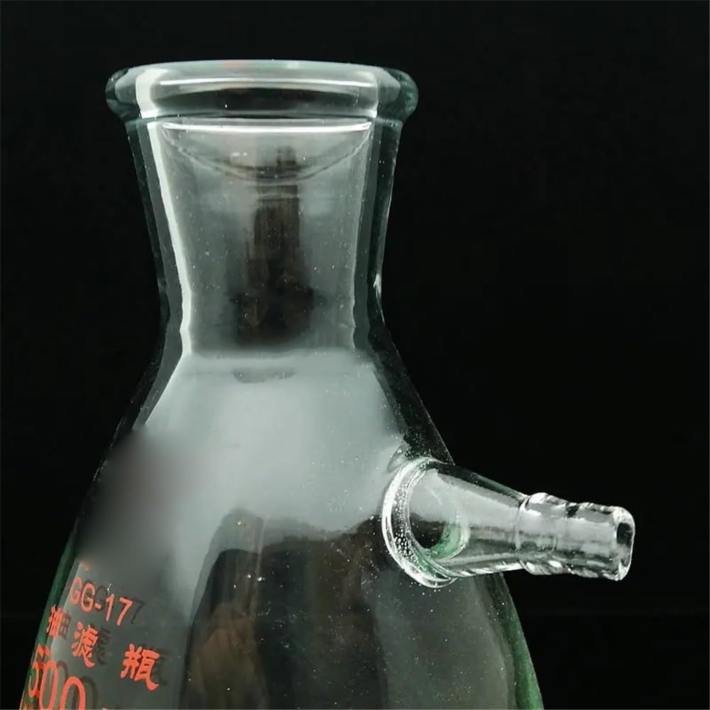 Vetreria da laboratorio 1 bottiglia da laboratorio con beuta di aspirazione sottovuoto in vetro borosilicato ad alta densità da 125/250/500/1000 ml con bocca superiore(1000ml)