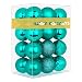 GameXcel Christmas Balls Ornaments for Xmas Tree - Shatterproof Christmas Tree Decorations Perfect Hanging Ball Teal 1.6" x 24 Pack