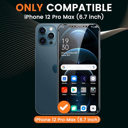Image of Mr.Shield 360 True Privacy Screen Protector Tempered Glass Guard for iPhone 12 Pro Max, 4-Way Anti-Spy with Easy Installation Kit, 9H Hardness, 3D Curved Edges, Case-Friendly