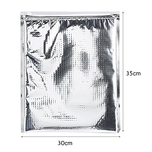VGEBY1 Insulated Bags, Double-Sided Self-Sealing Aluminium Insulated Cooler Bags for Picnic Camping (30 x 35 cm), Silver - Image 2