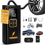 Torhawk Portable Tire Inflator for Car, Air Pump for Car Tires