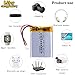 Liter energybattery 3.7V Lipo Battery 500mAh Rechargeable Lithium ion Polymer Battery 403040 with JST Connector