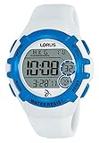 novakies Bis zu 100 Meter wasserdicht Lorus Novak Djokovic Foundation Damen-Uhr Chronograph Edelstahl und Kunststoff mit Silikonband R2393LX9