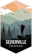 Sevierville Tennessee 2-Inch Vinyl Decal Sticker Outdoors Hike Design