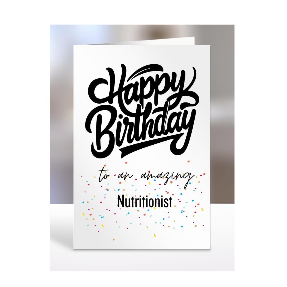 Card for Nutritionist, Happy Birthday Gifts for Men or Women, Him, Her, Presents for Christmas, Appreciation, To an amazing, A5-167a_217 โ image 1