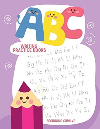 ABC Writing Practice Books: Cursive Handwriting Workbook For Kids ...