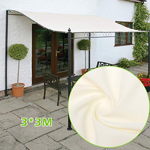 Henreal 300D Canvas Waterproof Tent Canopy Top Roof Sun Shelter Cloth Outdoor Cover, 3mx3m
