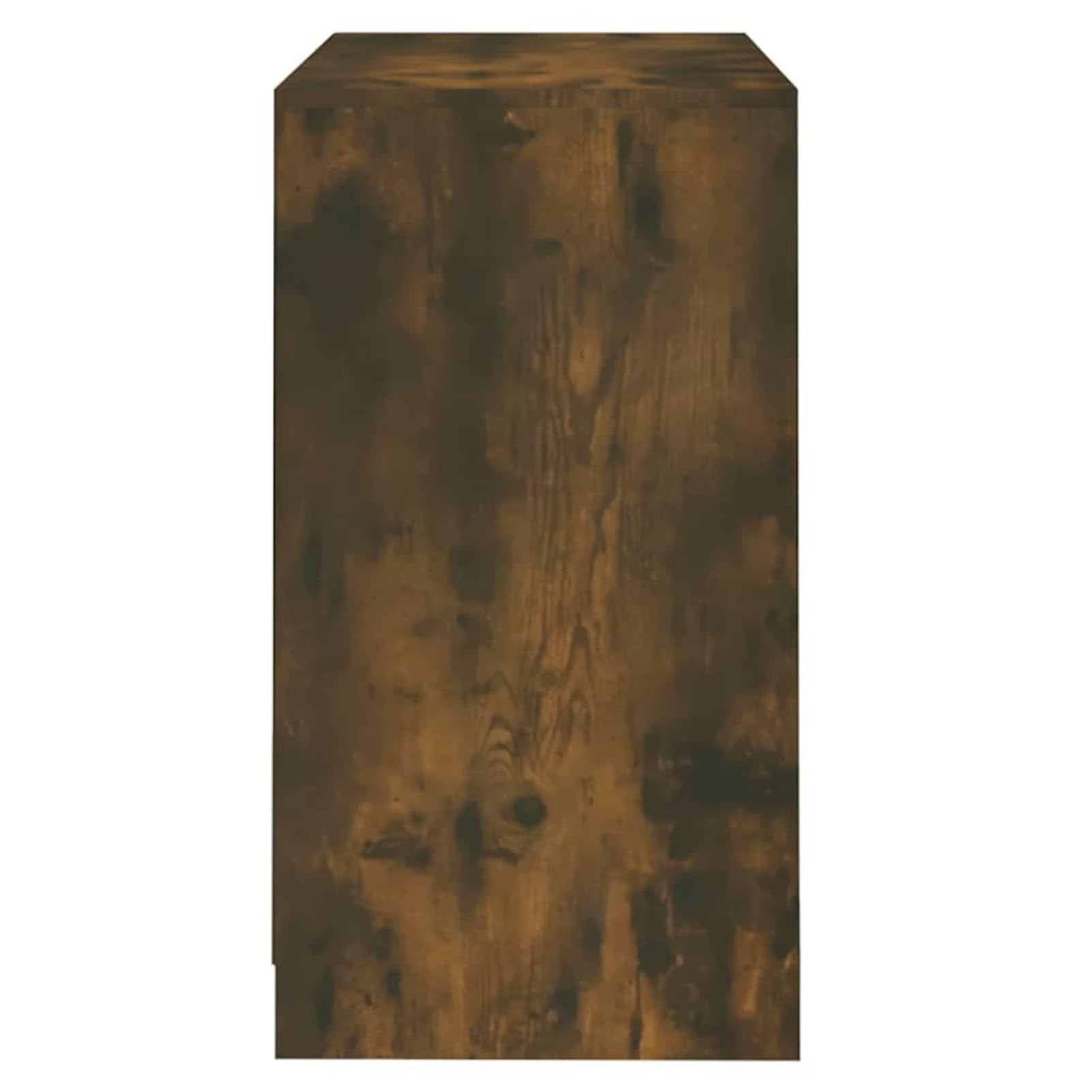 Kredens z materiału drewnopochodnego 70 x 41 x 75 cm w kolorze dębu wędzonego z dużą ilością miejsca do przechowywania książek i urządzeń multimedialnych