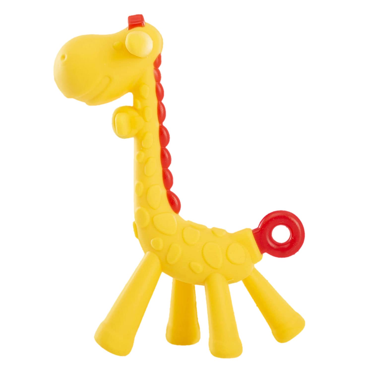 Hopop Silicone Teether for 3 to12 Months Baby | Baby Giraffe Teether | Soft and Flexible Baby Teether | 100% Safe for Infants & Babies | Easy to Hold and Chew | BPA Free | Yellow-image-31