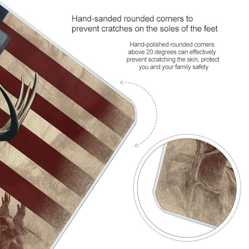 Báscula digital para baño Americana Flag Deer miniatura 4