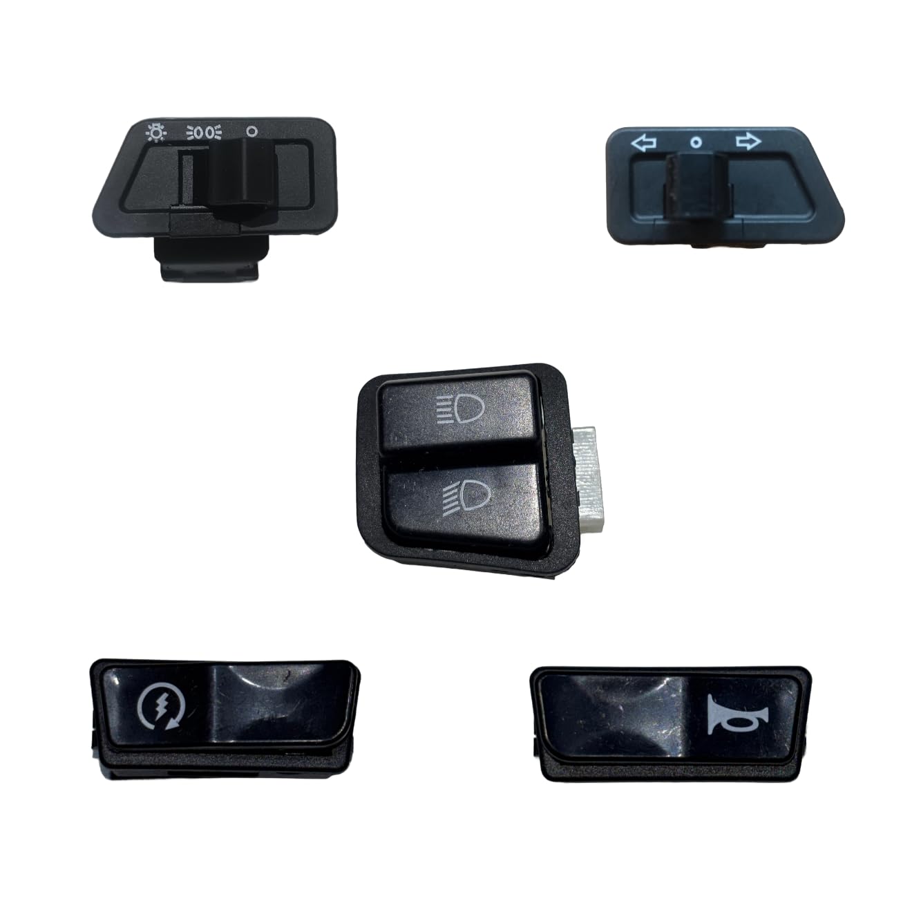 StrictlyElectric Scooter Modular Switches for Self Start, Indicator, Horn, Dipper, Headlight (Set of 5) for Activa, Yamaha Ray, Access, Scooty Pep-image-45
