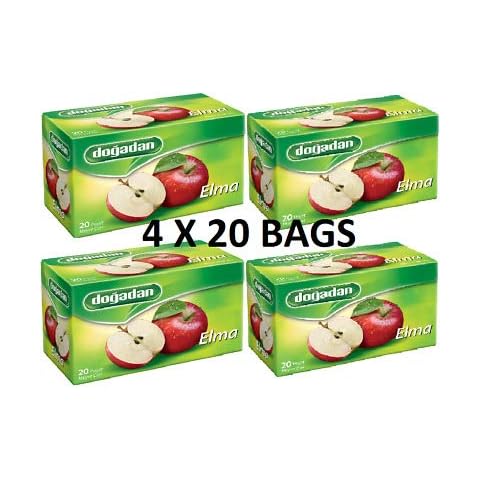 Dogadan Apple Tea Pack of 4 with Real Apple Pieces Cover