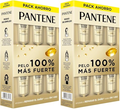 Pantene Pro-V Repara Y Protege Ampollas Tratamiento Intensivo Reparadoras Del Pelo, Ayudan A Reparar El Daño Visible En 30 Segundos, 2 x 45 ml (Paquete de 2)
