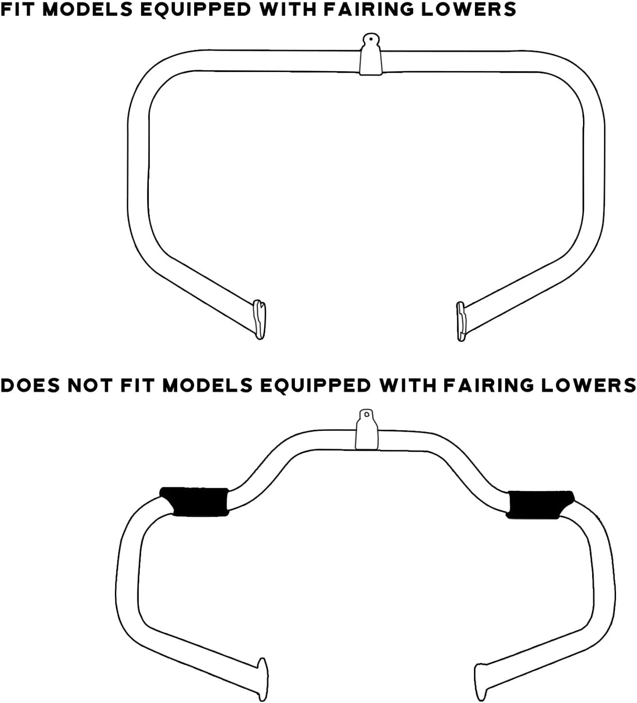 Engine Highway Crash Guard Bar for 2009 and Up, Replacement for Harley Touring OEM