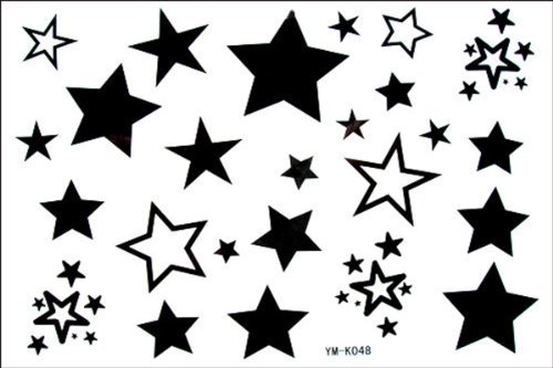 GGSELL 2012 latest new design hot selling Male and female tattoo stickers waterproof stars star fake tattoo by YiMei