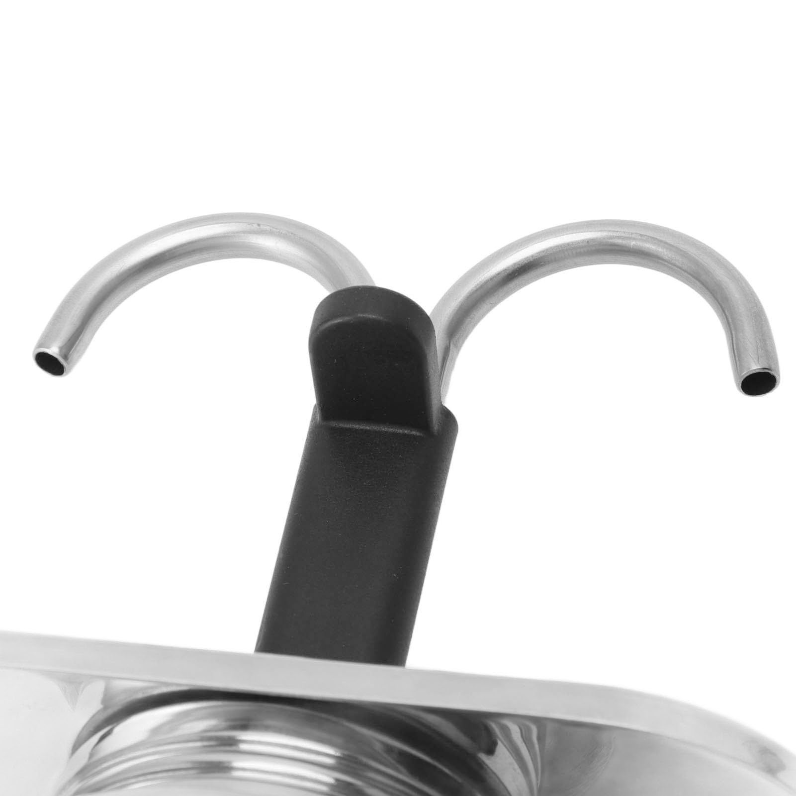 SEAFRONT Cafetera Moka de Doble Cabezal, Cafetera de Acero Inoxidable, Minicafetera de 2 Tazas para café de Conducto Italiano DIY, Juego Mini 100ML Express Moka con Cafetera DIY