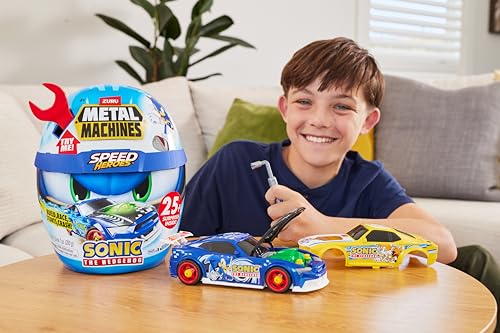 Metal Machines Speed Heroes by Zuru, arma y corre tu auto Sonic miniatura 6