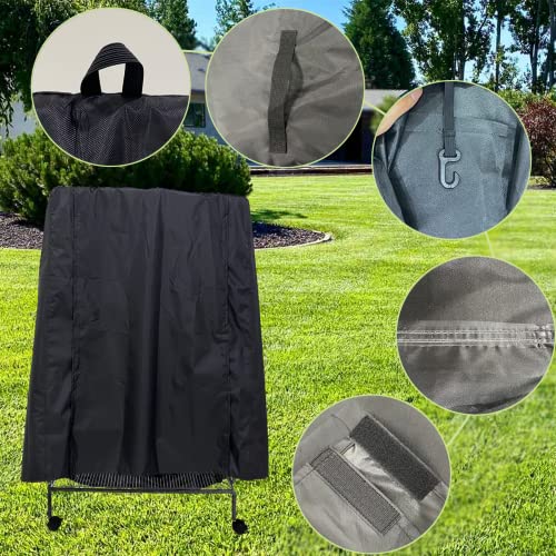 Image of J&C Large Bird Cage Cover 420D Bird Cage Covers Heavy Duty Birdcage Cover Waterproof Bird Cage Covers for Night Blackout Sunlight Patio Birdcage Covers