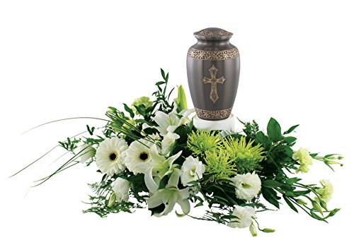 image for Divinityurns Blessings of Christ Titanium & Gold Finish Cremation Urn 
