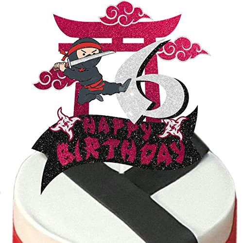 Ninja Warrior Theme 6Th Birthday Cake Topper - Perfect For A Ninja-Themed Birthday Party And Karate Warrior Party Decoration For Boys Or Girls #TOP19