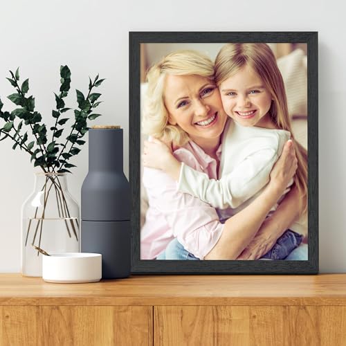 Image of upsimples 9x12 Picture Frame, Wall Gallery Photo Frames with Engineered Wood, Black 1 Pack