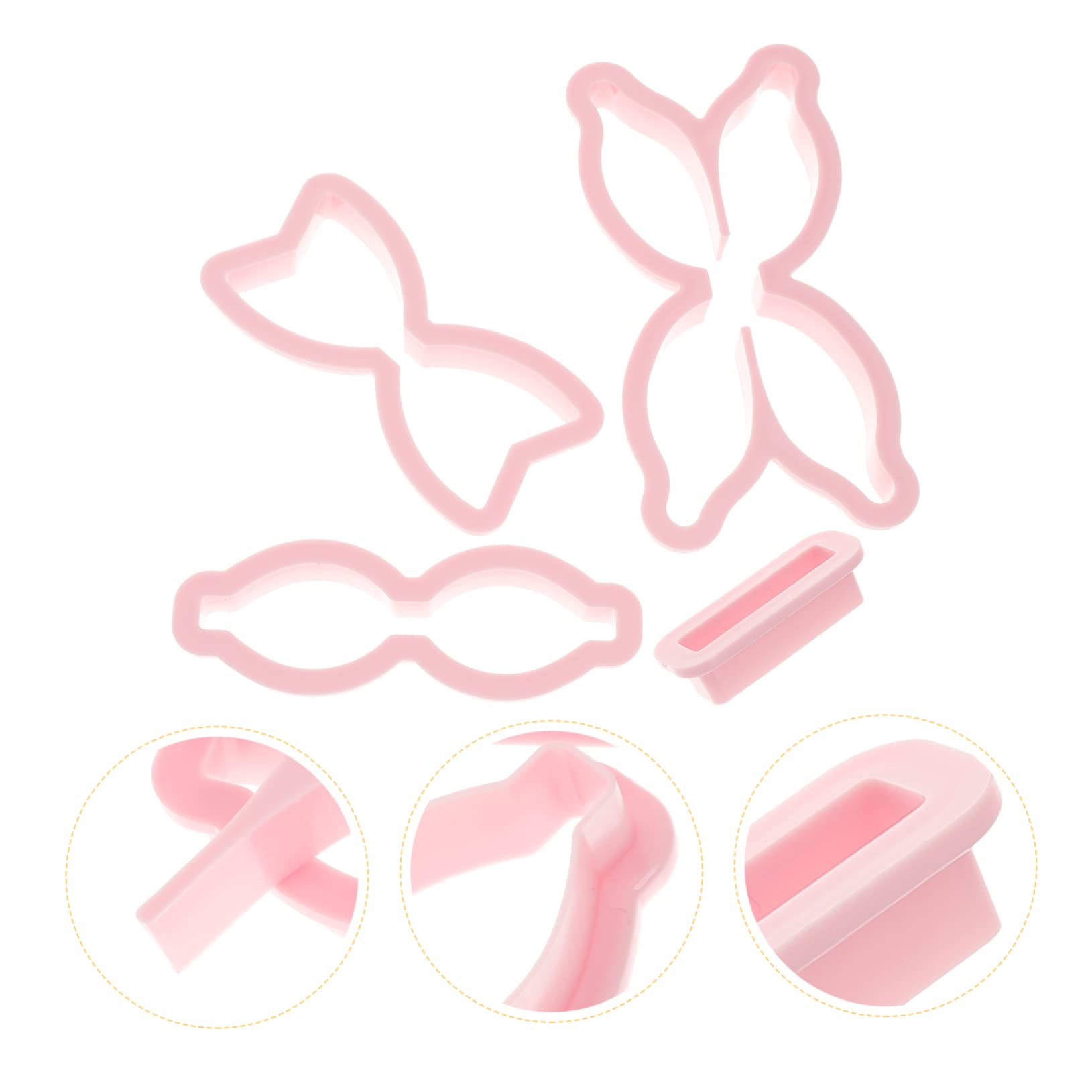 Abaodam 4sätze Kuchendekorationsformen Bowknot Ausstecher Für Fondant Kekse Backzubehör Für Kreative Backprojekte Und Feierlichkeiten Leicht Zu Entformen Langlebig -frei