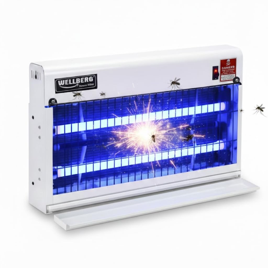 WELLBERG Slim Flying Insect Killer 35 WATT Uv Tubes - Catcher - Model No - WB54127 Bug Zapper with HIGH Voltage Current Rectifier-image-48