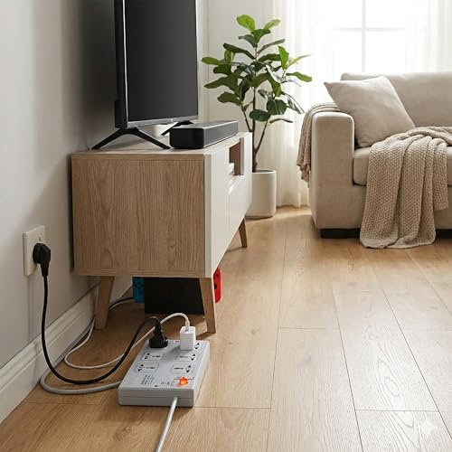 Image of Mx Power Strip with 6 Universal Sockets 10m Extension Cord International Sockets Master Switch Multi-Plug Socket Extension Board for Home & Office -5 Amp