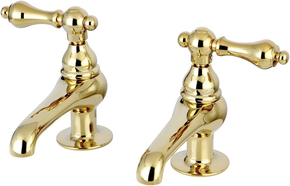 Greatest Product Kingston Brass KS3202AL Restoration Basin Tap Faucet, 3-1/2 Spout Reach, Polished Brass