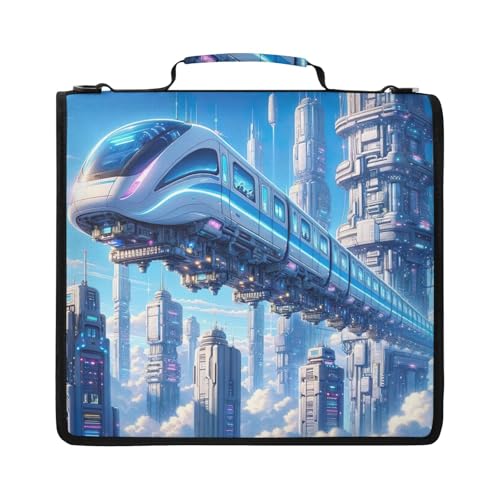 Pochette ordinateur train bleu résistante à l'eau et zippée - 2