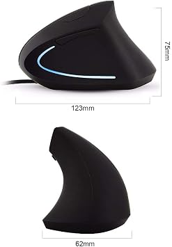 Ai5G Wired Vertical Mouse Adjustable DPI Laptop Desktop Computer Mouse Optical Mice (for Right Hand)