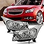 ACANII - For 2011 2012 2013 2014 2015 Chevy Cruze Chrome Headlights Headlamps Head Light Lamp Driver + Passenger Side