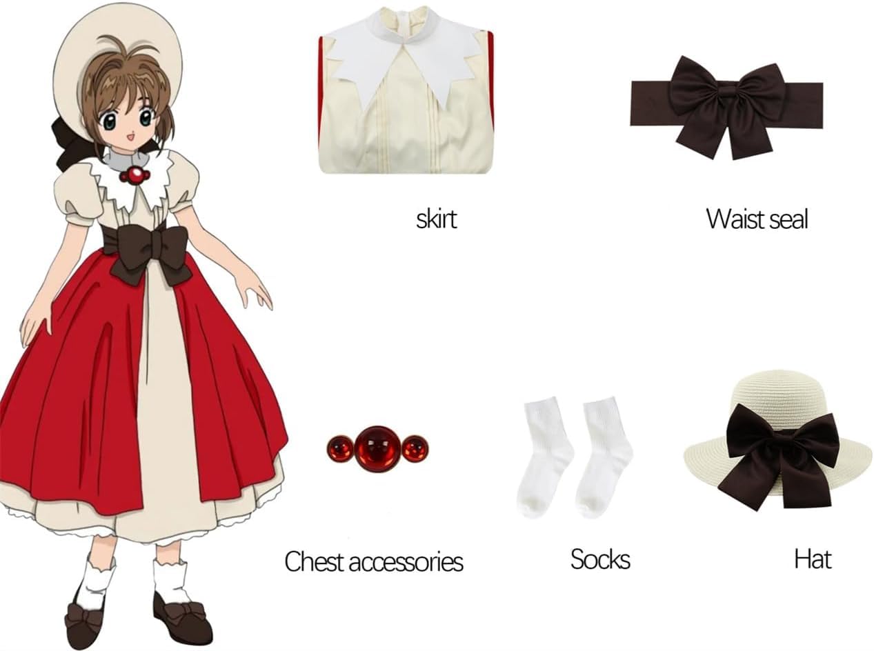 Amazon.co.jp: カードキャプターさくら 木之本桜 コスプレ衣装 豪華版 