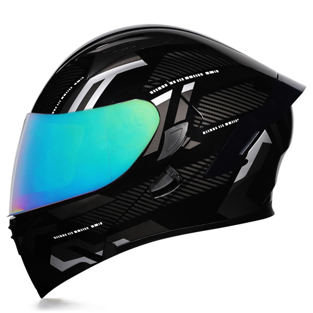 Full Face Flip Up Motorcycle Modular Helmet Integrated Motorbike Dual Visor for Adults Men Women Moped Street Racing DOT Approved — view 32