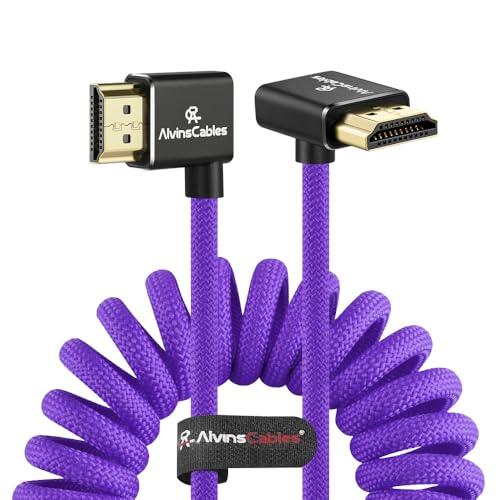 Alvin's Cables 8K HDMI 2.1�P�[�u�� 8K@60Hz/4K@120Hz�Ή� �����`�� �u���P�b�g�t�� �R�C����u���[�h�P�[�u�� Atomos Ninja/FEELWORLD/for Sony FS5�EFS7�EFX9/BMPCC/Ca