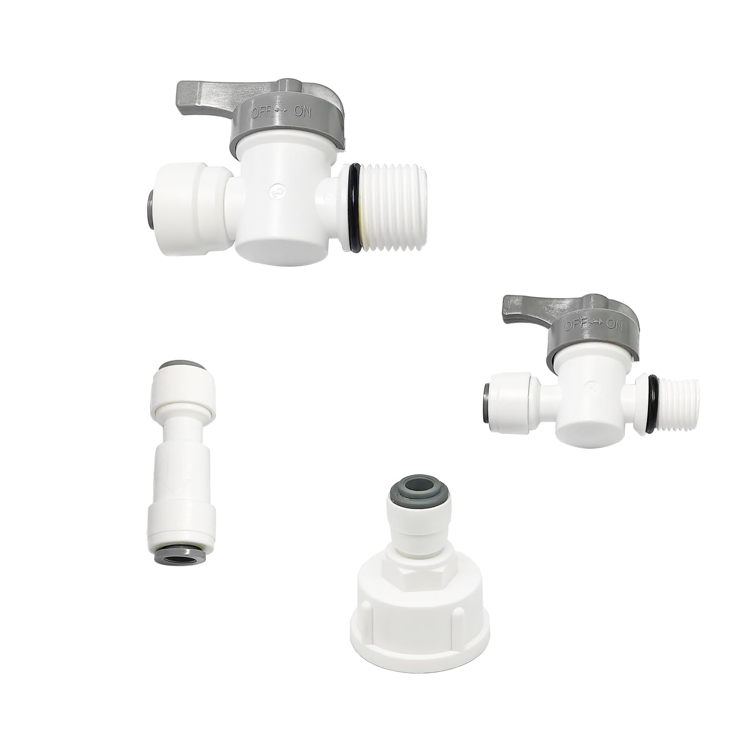 Qrity Adaptador Ósmosis Inversa 1/4" a 3/4" Rosca Hembra Doble Junta