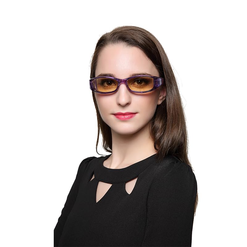 Image of Dry Eyes Relief Eyeglasses, Blue Light Blocking, Moisture Chamber Glasses Computer Reading /Gaming /TV /Phones Glasses for Men /Women, Anti Eyestrainfor Indoor (White)