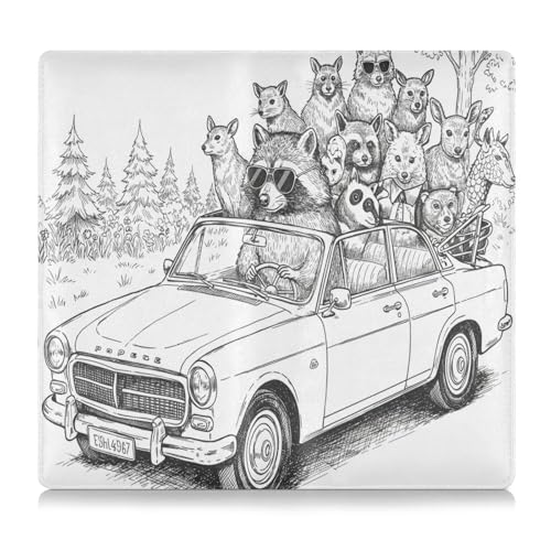 Organizador para carro de cuero miniatura 1