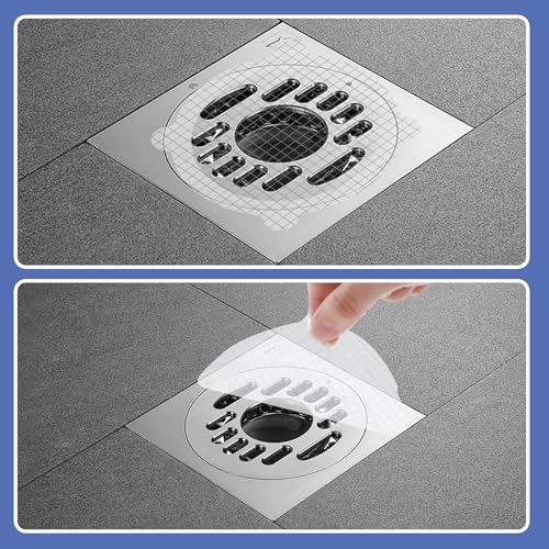 Classicseali 50 Stück Dusche Haarfänger Rund,Abfluss Haarfänger Einweg,Badezimmer Abflussabdeckung für Menschen und Tierhaare, Badezimmer,Badewanne,Küche,Waschbecken,Weiß(8.9cm)