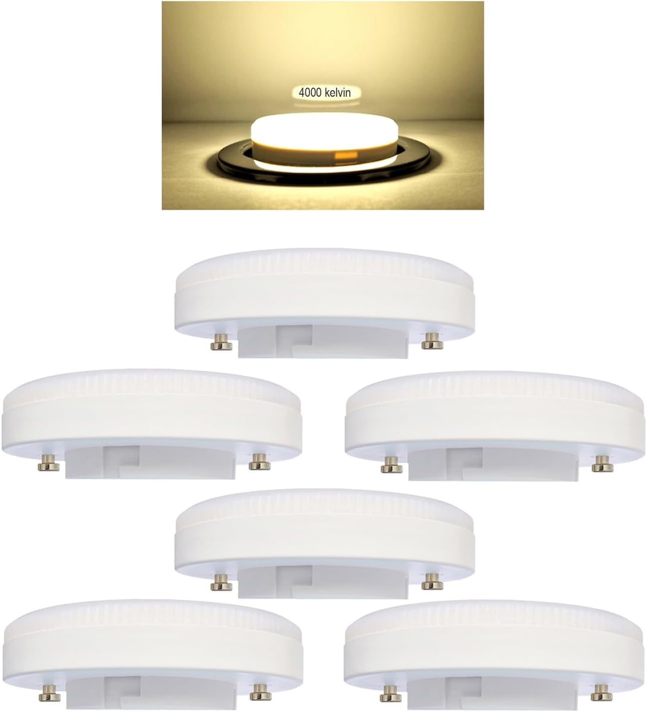 GX53 LED neutralweiß 4000K 8W 720lm Nicht dimmbar Menge: 6 Stück