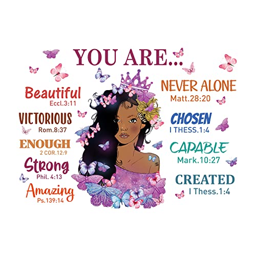 Wall Decals For Girls Bedroom,Girl Butterfly Magic Inspirational Quote Wall Decal, Butterfly Room Decor Motivational Saying Positive Wall Sticker For Nursery Playroom Bedroom Living Room Wall Decor #TOP4