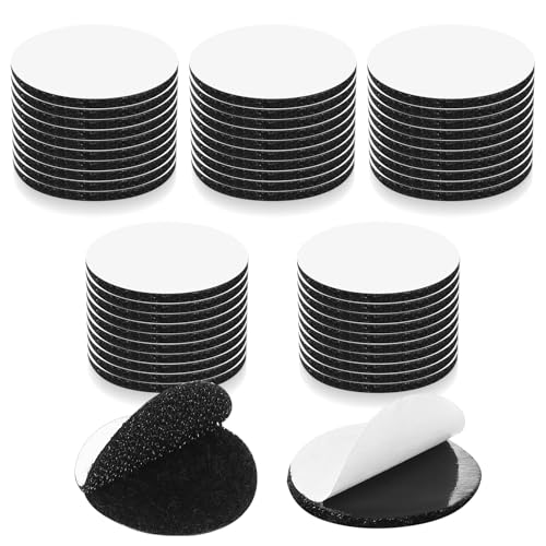 50 PcsScratch Autocollant Rond, Points Scratch Autocollant Double Face, 30mm Pastille Crochets et Boucles Autocollantes Points, Pastilles auto-agrippantes pour...