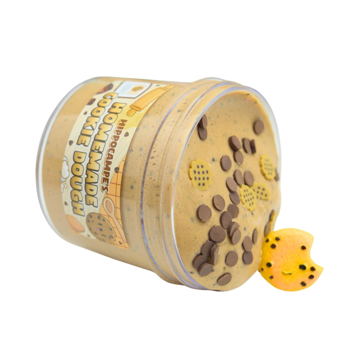 Cookie Dough Ice Cream Slime (SCENTED) | Handmade Slime | Hippocampe Slimes (4OZ)