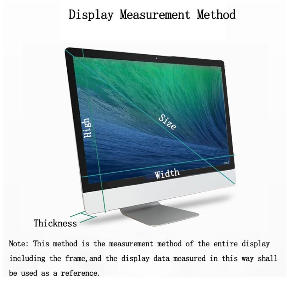 Luminexia Osłona ekranu blokująca niebieskie światło do monitora komputerowego LED o przekątnej 33.8–68.6 cm, wiszący akrylowy ochraniacz na monitor, filtr chroniący oczy przed promieniowaniem UV,